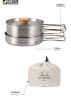 Outdoor hiking 304 stainless steel pot folding handle camping portable frying pan soup pot home picnic cookware set