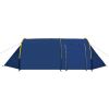 Camping Tent 4 Persons Navy Blue/Yellow