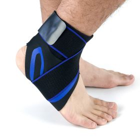 Ankle Support Brace Safety Running Basketball Sports Ankle Sleeves (Option: S-1pc-Right blue)